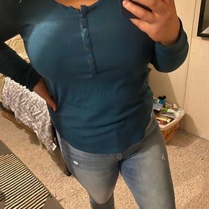 Long sleeve Henley tee